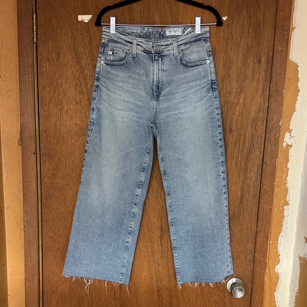 AG Adriano Goldschmied Light Blue Cropped Jeans